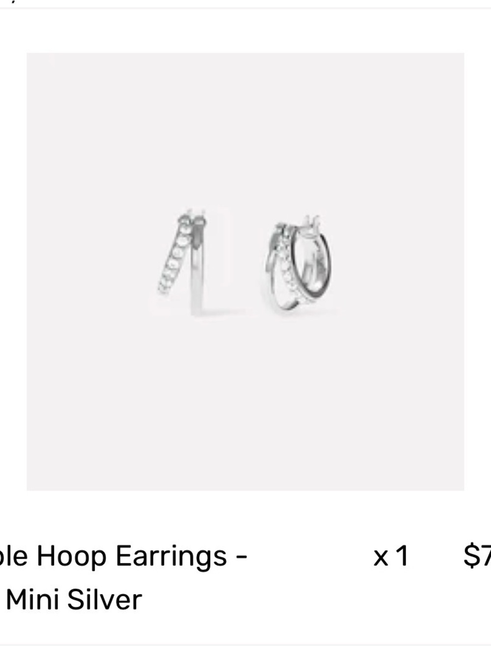 Ana Luisa Double Hoop Earrings - mini silver - Picture 2 of 2
